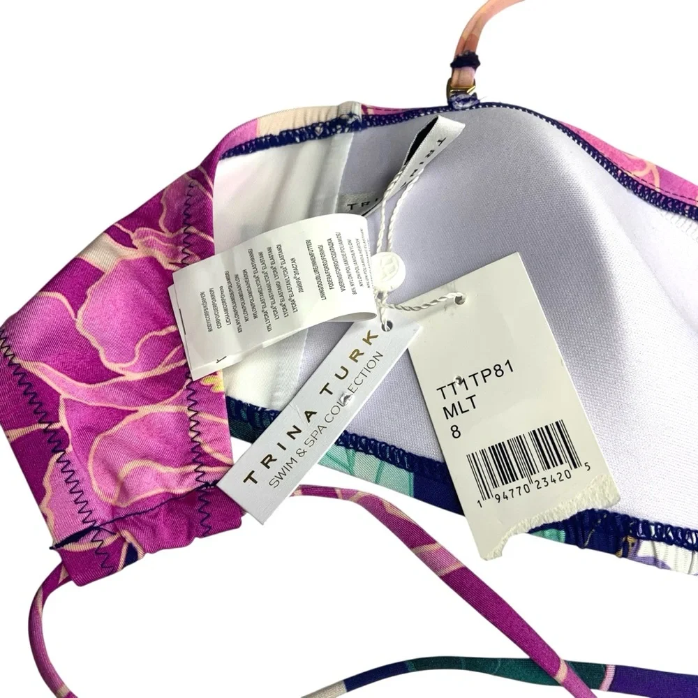 NWT Trina Turk Opulent Oasis Bandeau Bikini Top